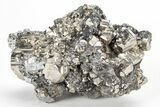 Lustrous Pyrite with Sphalerite and Galena Crystals - Peru #213659-1